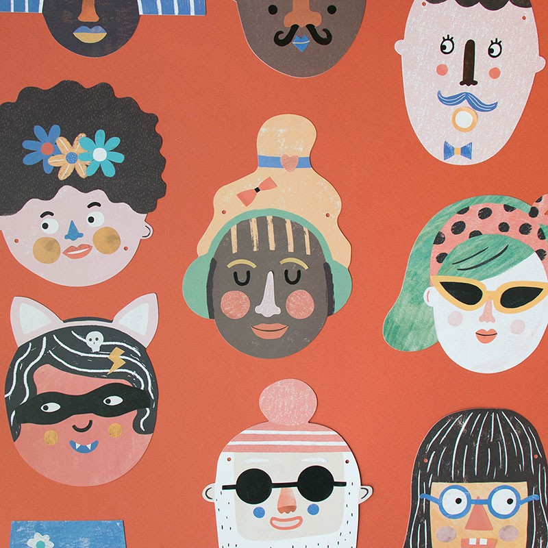 Actividad creativa con pegatinas